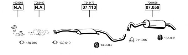 ASMET FO070855 Exhaust System